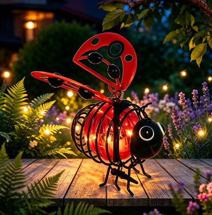 Hanging Solar Bee Light – Warm Amber Glow, Flicker-Free, Perfect for Garden Parties, Camping, or Kids’ Rooms – Spread Joy Day and Night 🌞🌜