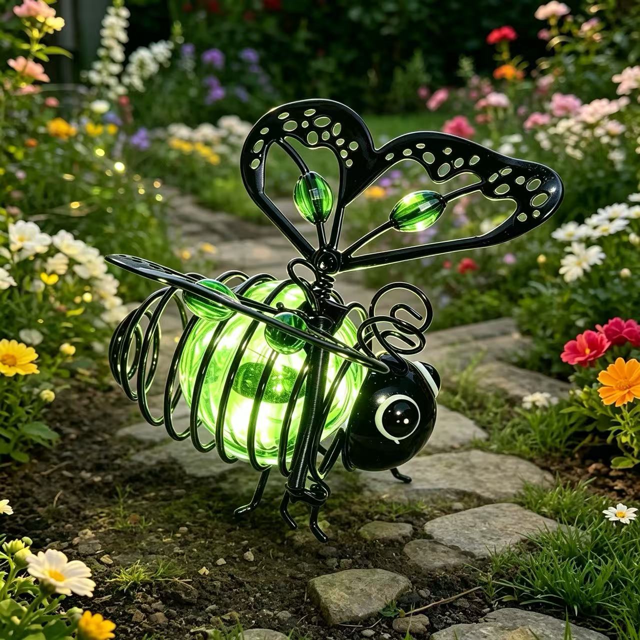 Hanging Solar Bee Light – Warm Amber Glow, Flicker-Free, Perfect for Garden Parties, Camping, or Kids’ Rooms – Spread Joy Day and Night 🌞🌜