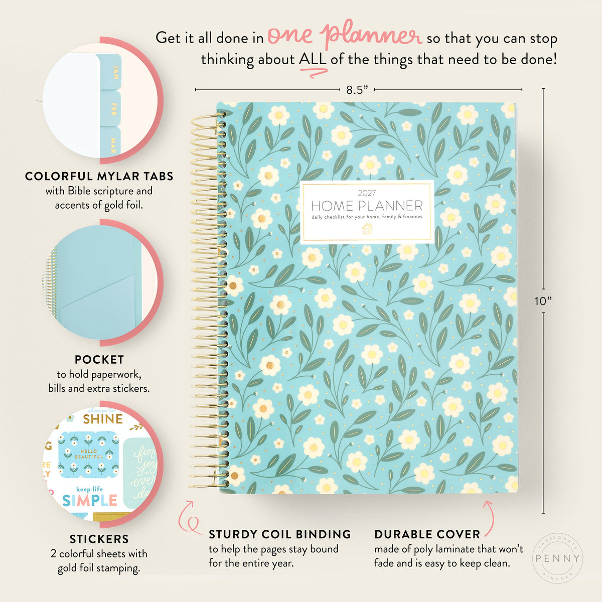 2027 blue floral home planner benefits image 2