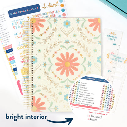 2027 wildflower home planner cover with bright interior callout
