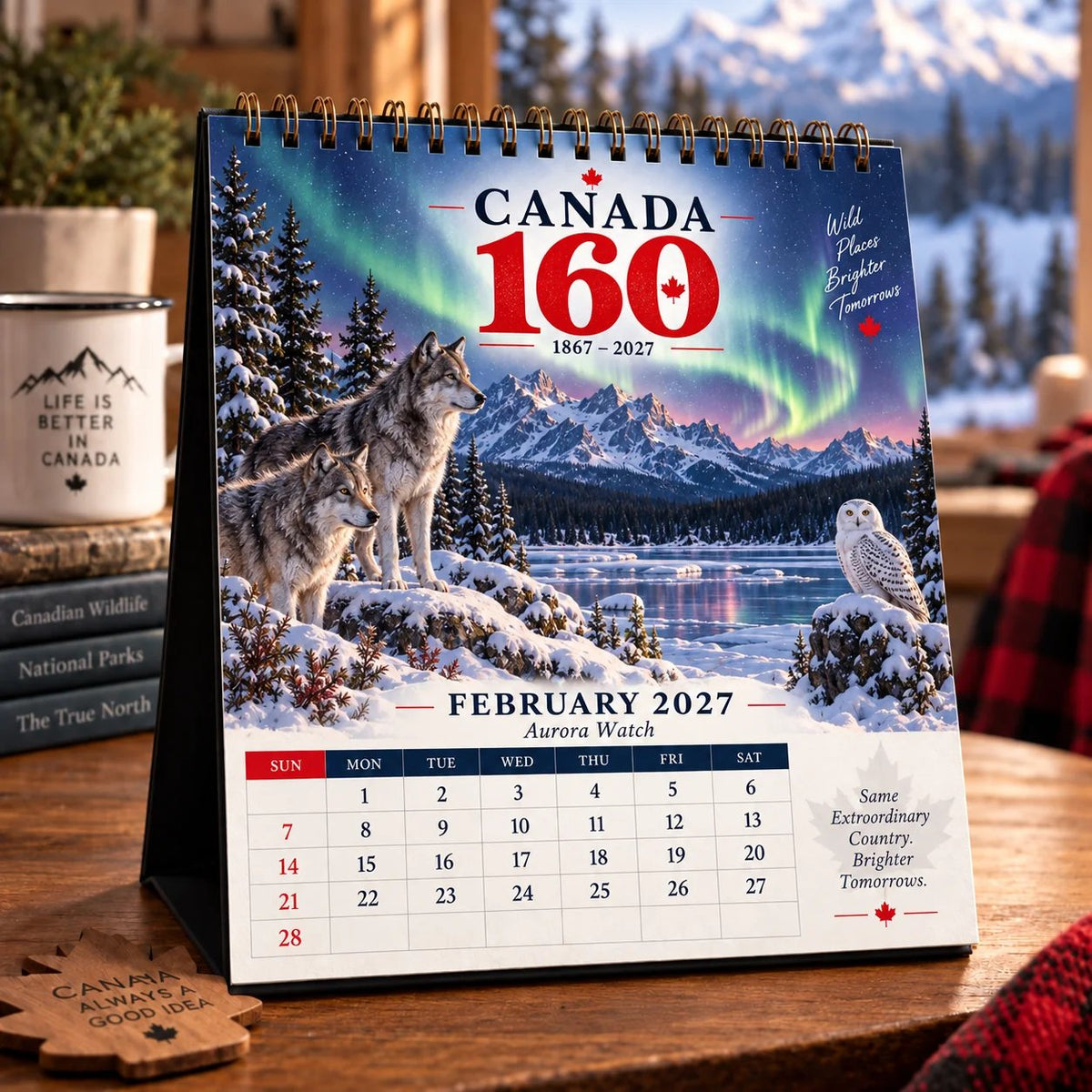 🍁🇨🇦 Wild Canada 2027 Calendar | 12 Months of Wildlife, Landscapes & Canada 160 Heritage