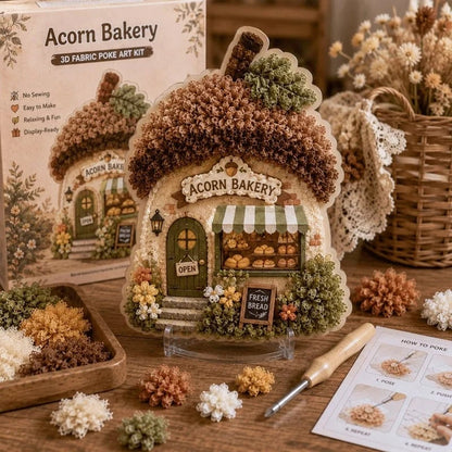 ✨Whimsical Village 3D Fabric Poke Art Kit