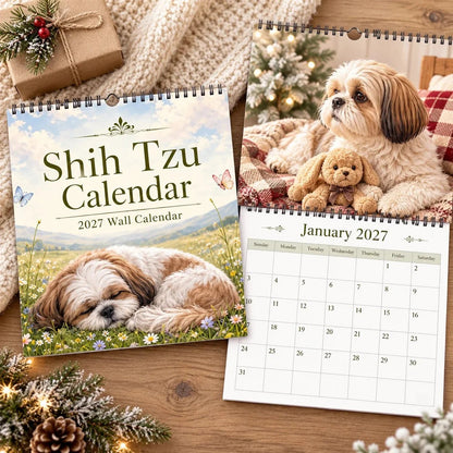 Shih Tzu 2027 Wall Calendar – Beautiful Shih‑Tzu Dog Art Calendar, Perfect Gift for Shih Tzu Lovers