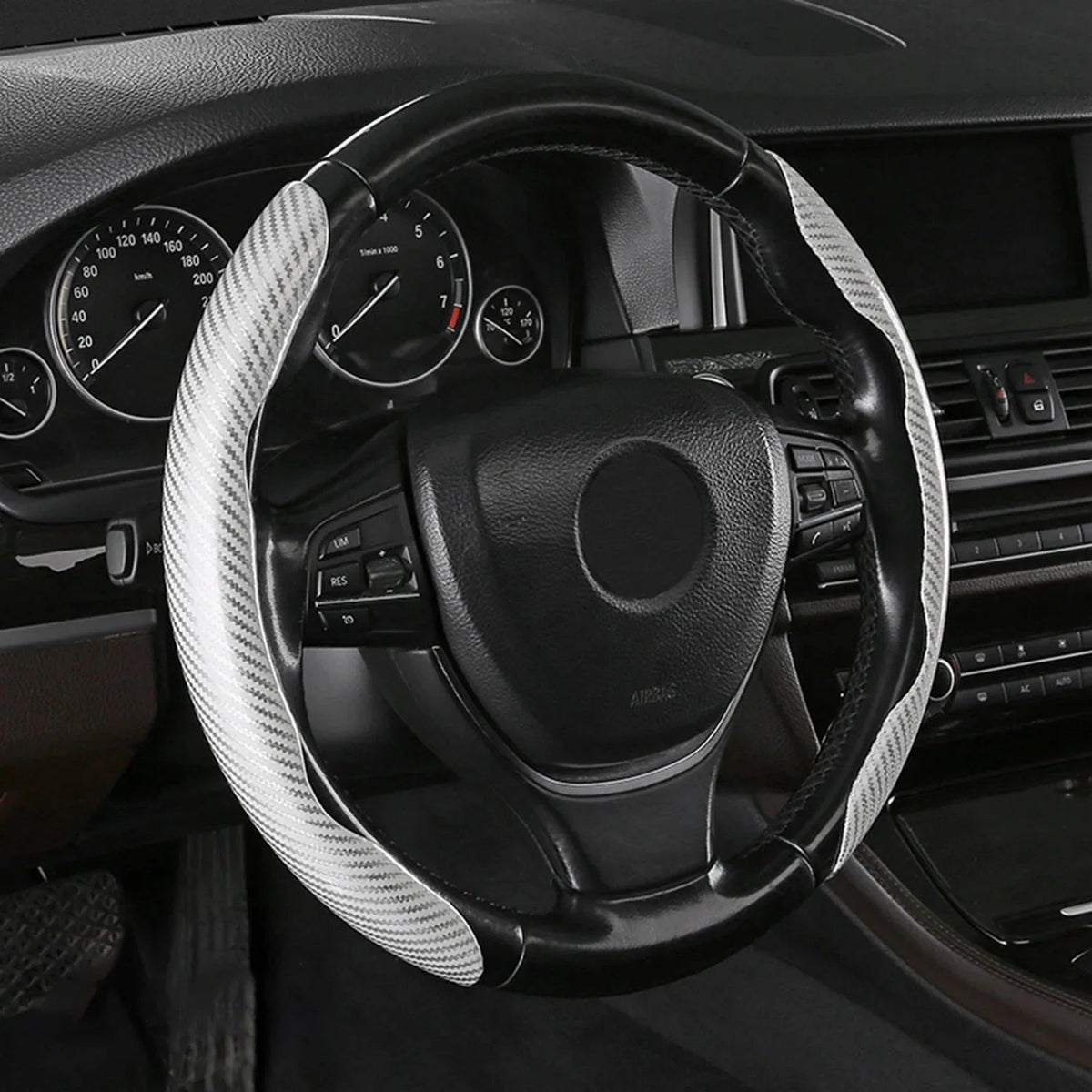 🎉Non-Slip Half Cover Car Steering Wheel Protector | Easy Clip On Installation