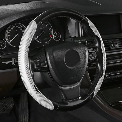 🎉Non-Slip Half Cover Car Steering Wheel Protector | Easy Clip On Installation