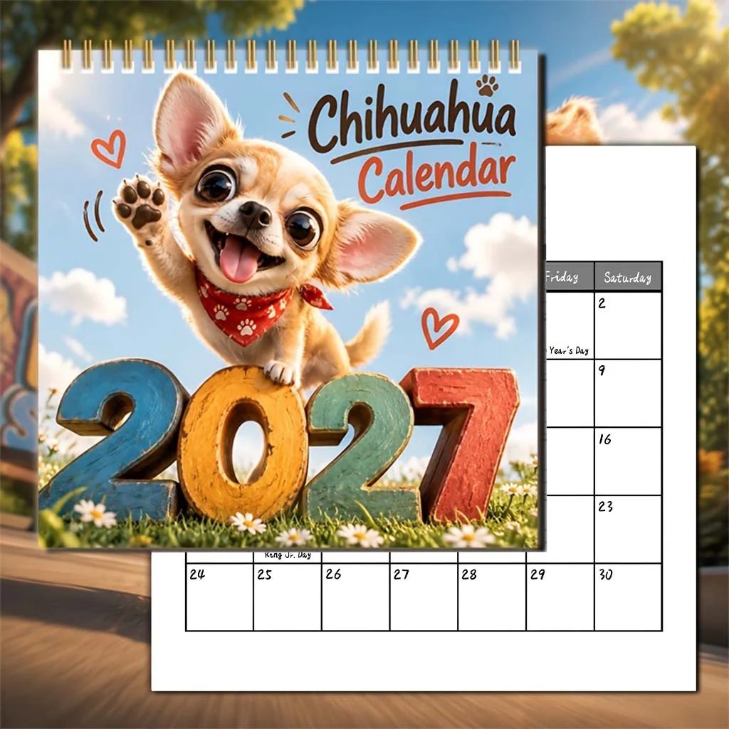 🐕2027 New Chihuahua Wall Calendar🔥