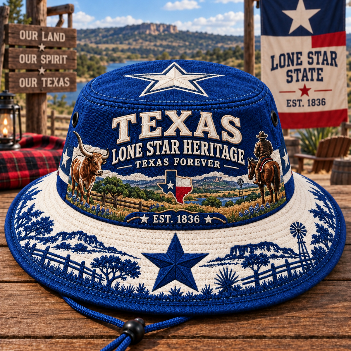 🤠⭐ Texas Lone Star Heritage Boonie Hat — Texas Forever, Est. 1836 🇺🇸