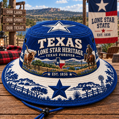 🤠⭐ Texas Lone Star Heritage Boonie Hat — Texas Forever, Est. 1836 🇺🇸
