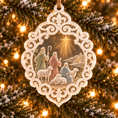 ✝️👼6-Piece Nativity Christmas Ornaments – Holy Family, Three Wise Men & Angels