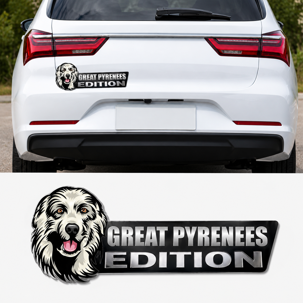 Dog Breed Laser Cut Car Emblem – Dog Lover Vehicle Badge