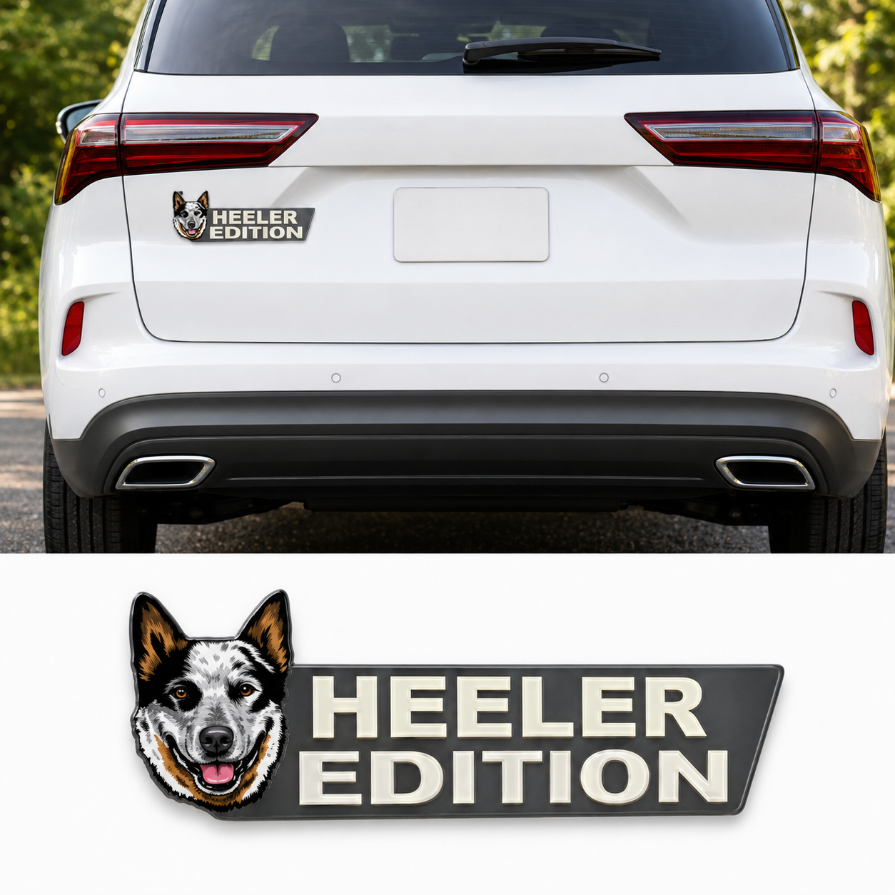Dog Breed Laser Cut Car Emblem – Dog Lover Vehicle Badge