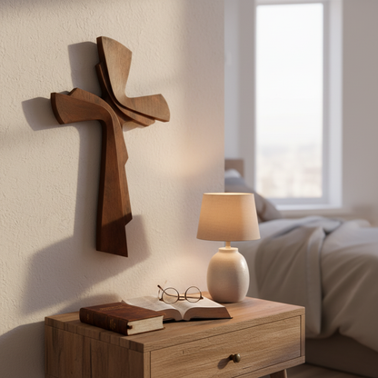 Modern Wooden Wall Cross: A Contemporary Symbol of Faith & Craftsmanship - craftsmanship detail