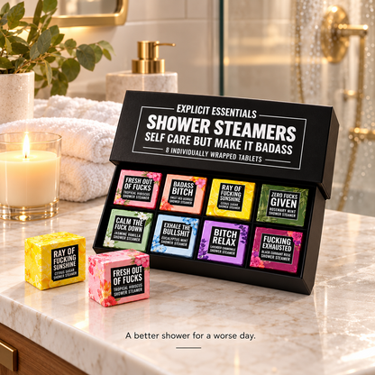 ✨Bad Day Shower Steamers Gift Set – 8 Scented Self-Care Shower Tablets