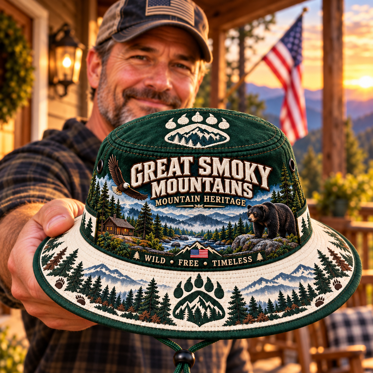 White boonie hat