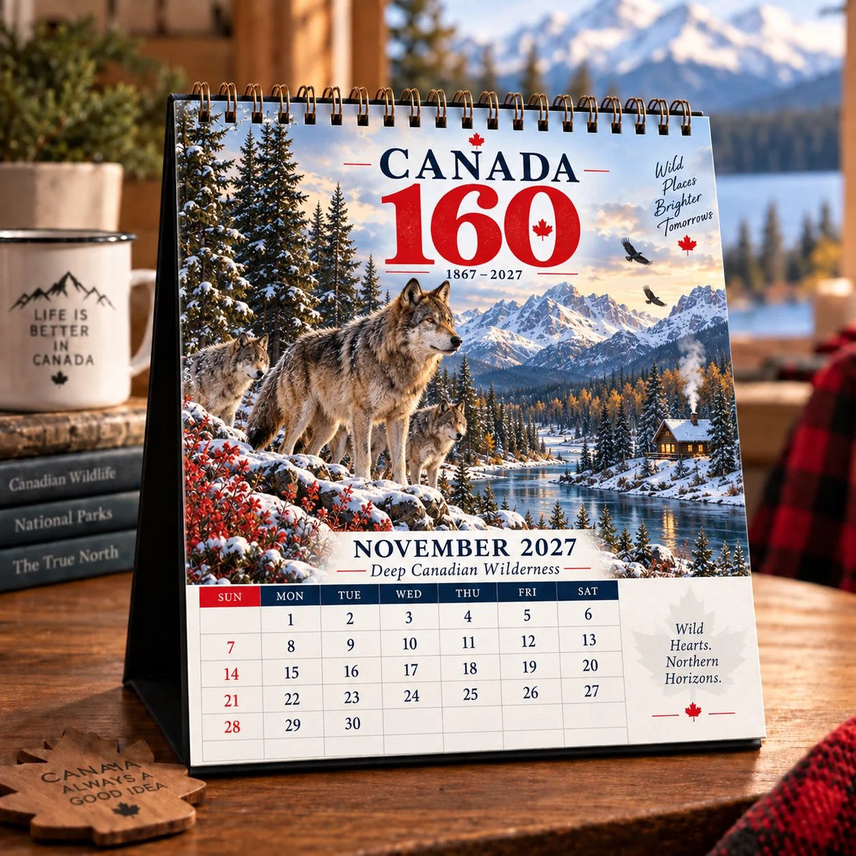 🍁🇨🇦 Wild Canada 2027 Calendar | 12 Months of Wildlife, Landscapes & Canada 160 Heritage