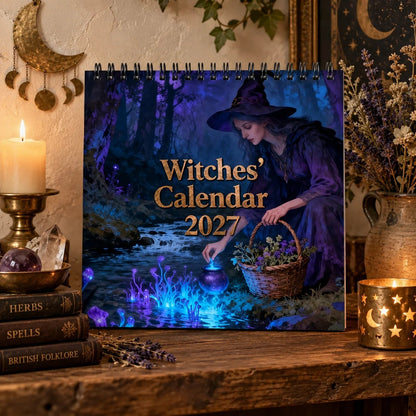 🔮🧙Witches’ Calendar 2027 Wall Calendar – 12-Month Mystical Witch Calendar, Enchanted Forest Hanging Wall Planner for Wicca, Witchcraft & Magic Lovers