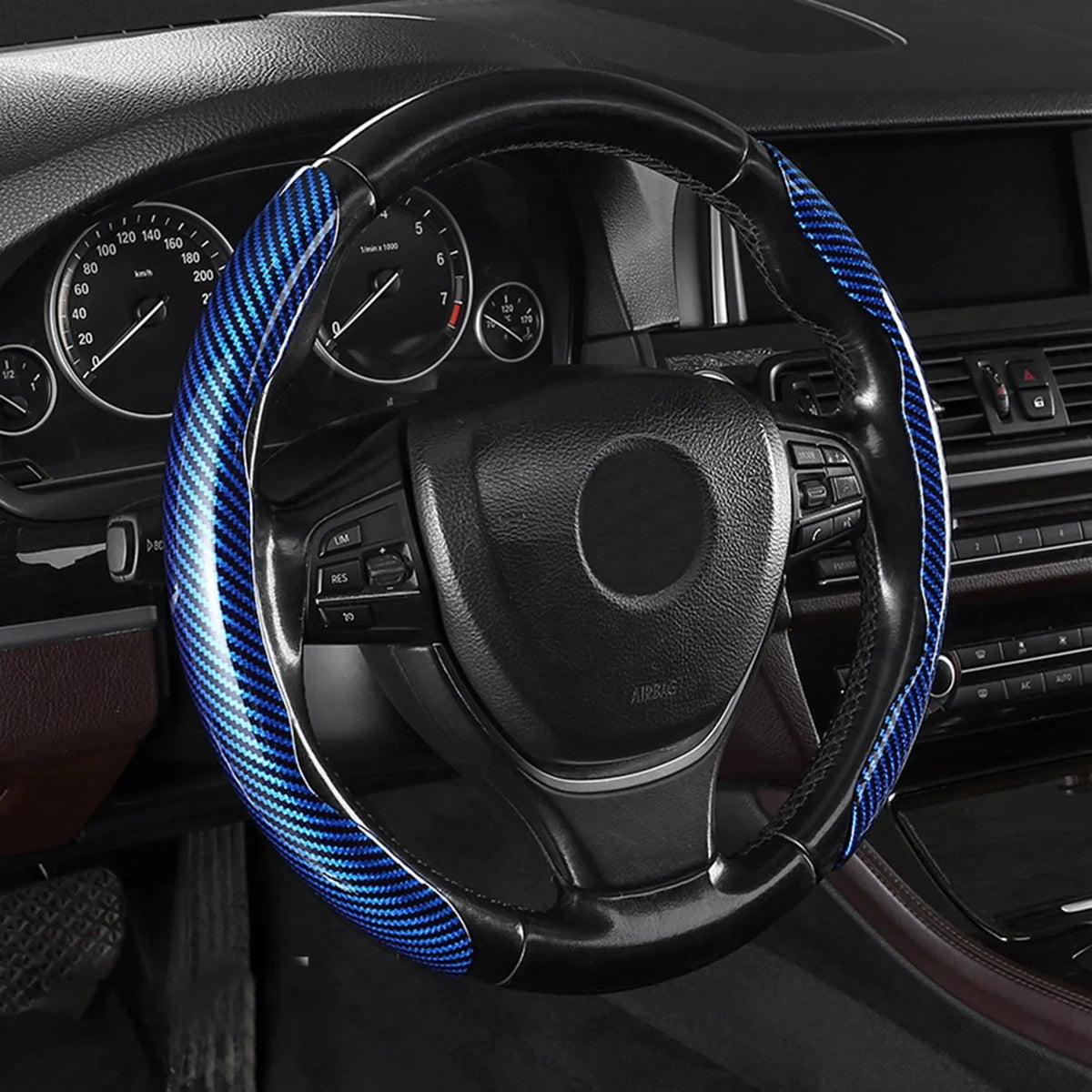 🎉Non-Slip Half Cover Car Steering Wheel Protector | Easy Clip On Installation