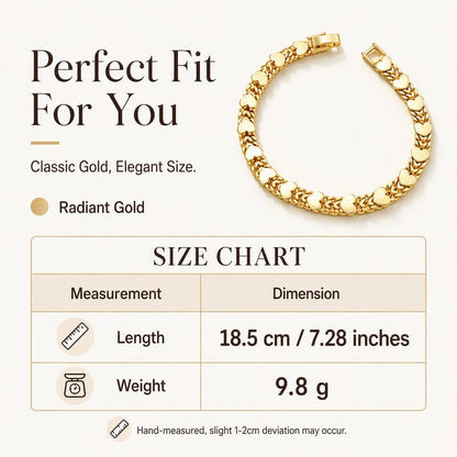 💛49% OFF! ✨Women’s Elegant Heart Link Bracelet – Delicate Charm, Timeless Design & Comfortable Fit 💝