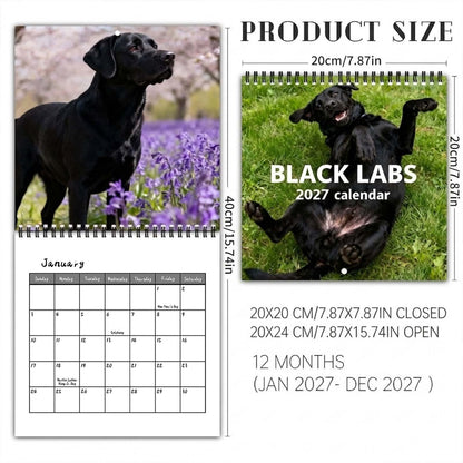 🐕‍🦺2027 Cute Black Labs Calendar