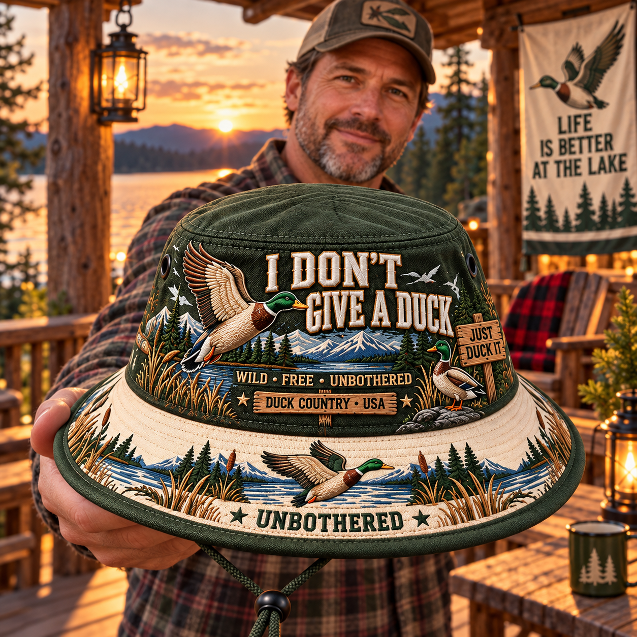 Red boonie hat