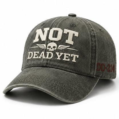 💥Flash Sale – Up to 50% Off! 🧢NOT DEAD YET Veteran Dad Hat