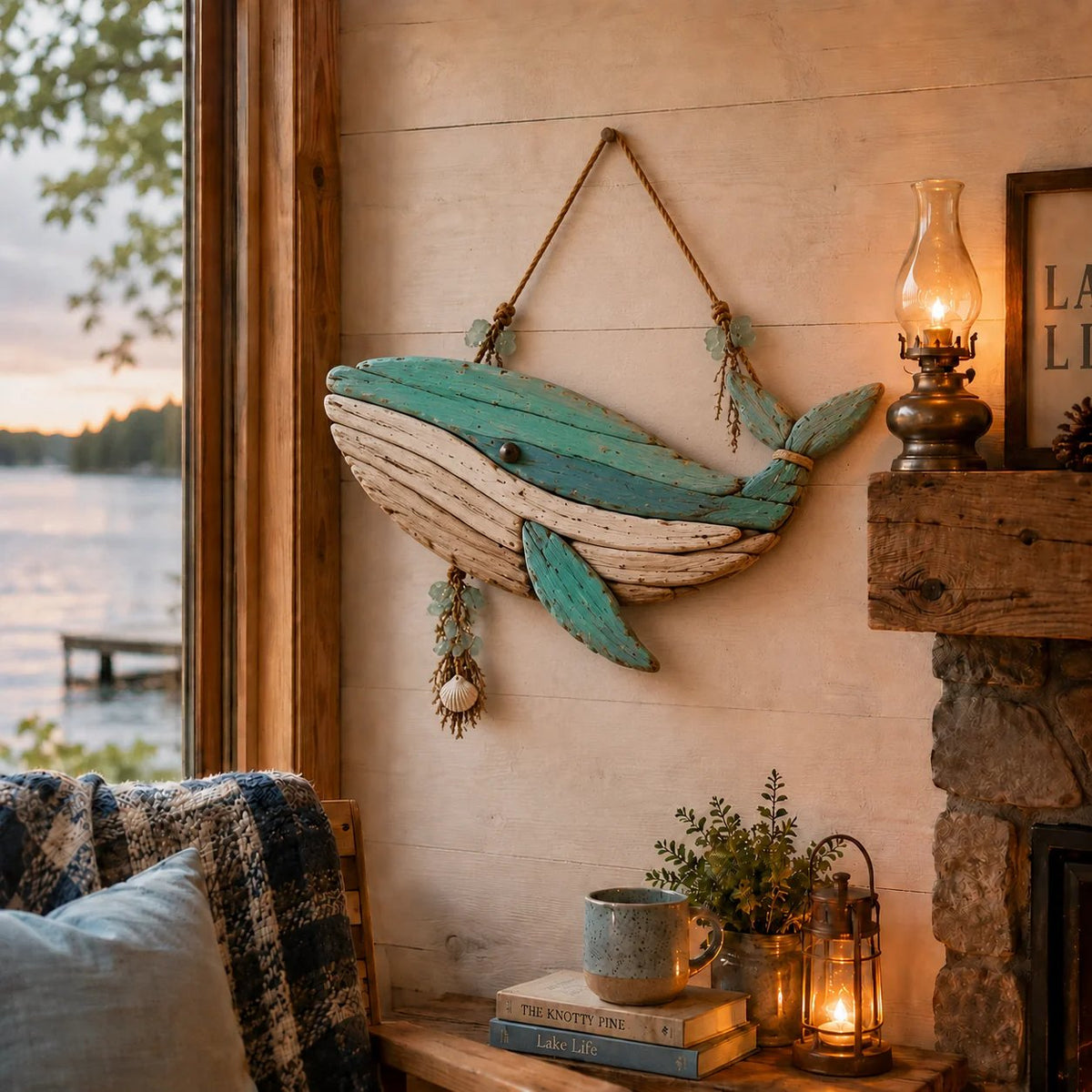 😍2D Lighted Coastal Fish Wall Decor-30*26cm