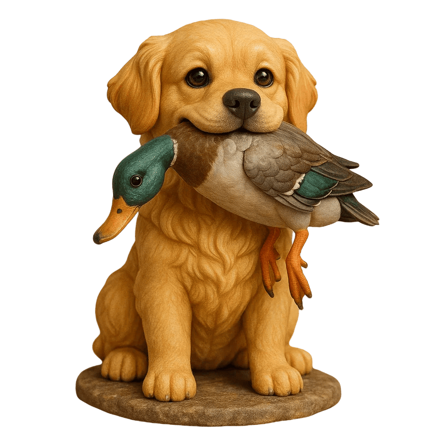 Golden Retriever duck friend character