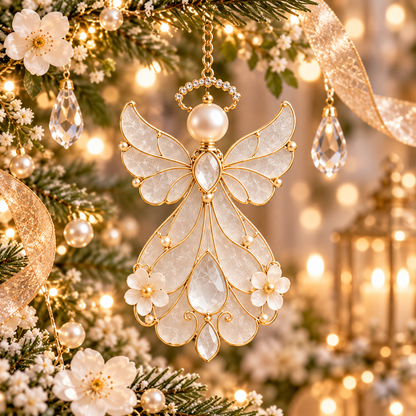 ✨👼12-Month Birthstone Angel Ornament Collection – Stained Glass Christmas Tree Decorations & Meaningful Keepsake Gifts