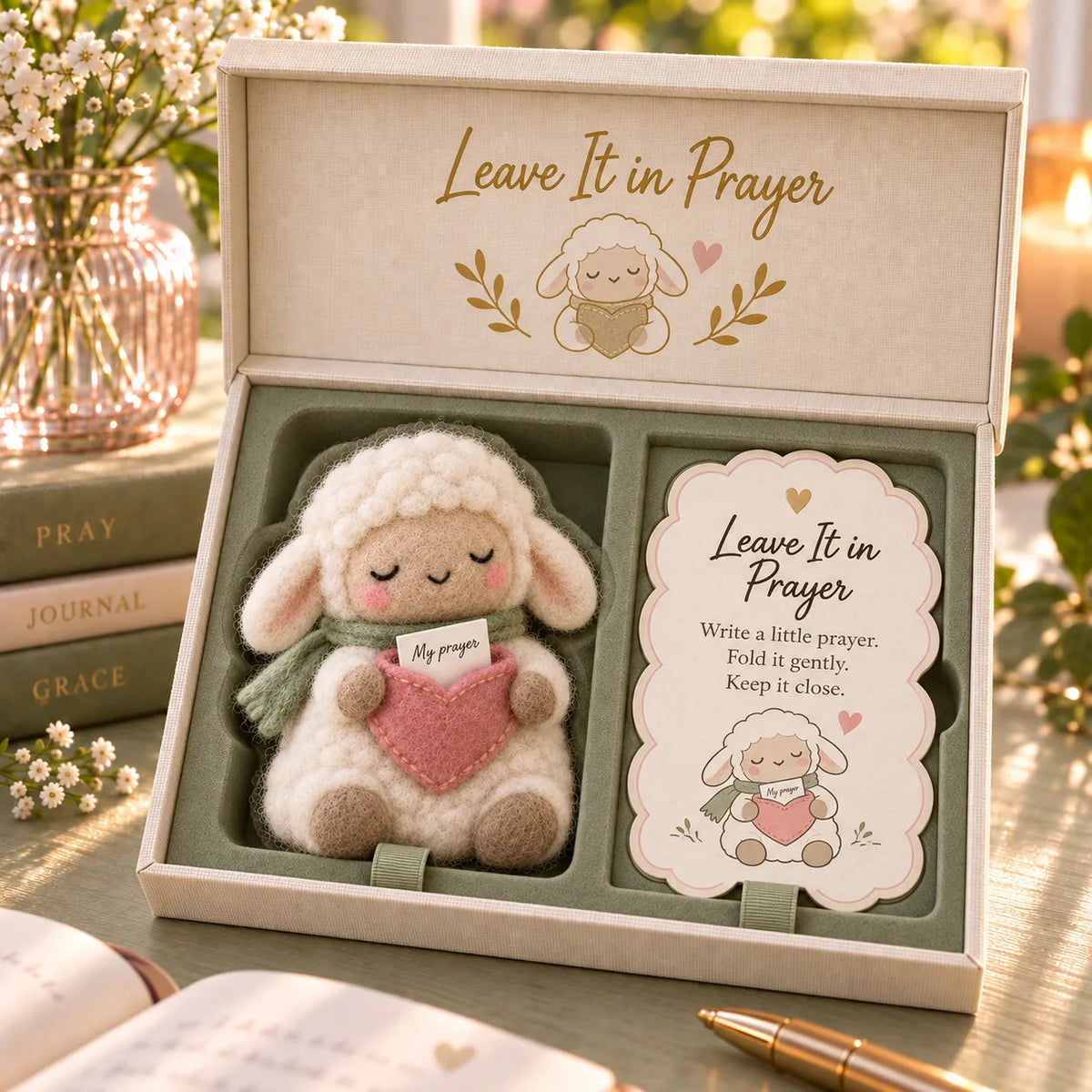 ⏳ Last Day 49% OFF – ✝️👼Faith-Inspired Felt Keepsake Gift Set | 6 Meaningful Designs with Matching Message Card & Gift Box 🎁