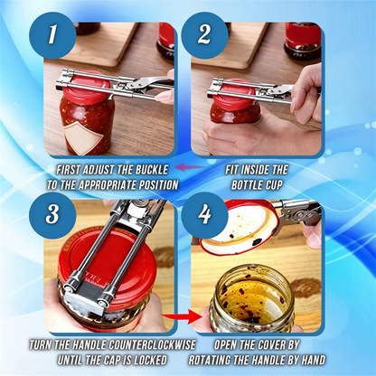 Adjustable Jar & Bottle Opener – Stainless Steel Kitchen Tool