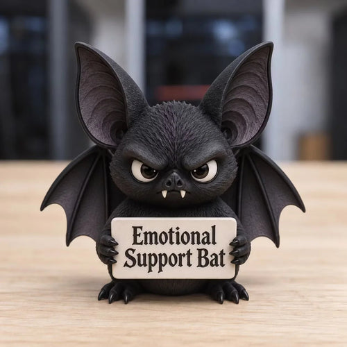 🦇Emotional Support Bat - A spooky-cute desk companion that brings a little emotional backup to your day.