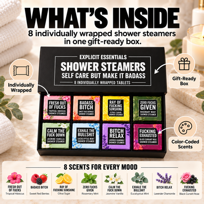 ✨Bad Day Shower Steamers Gift Set – 8 Scented Self-Care Shower Tablets