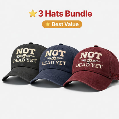 💥Flash Sale – Up to 50% Off! 🧢NOT DEAD YET Veteran Dad Hat