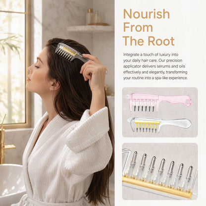 Scalp oil applicator comb detail view 2