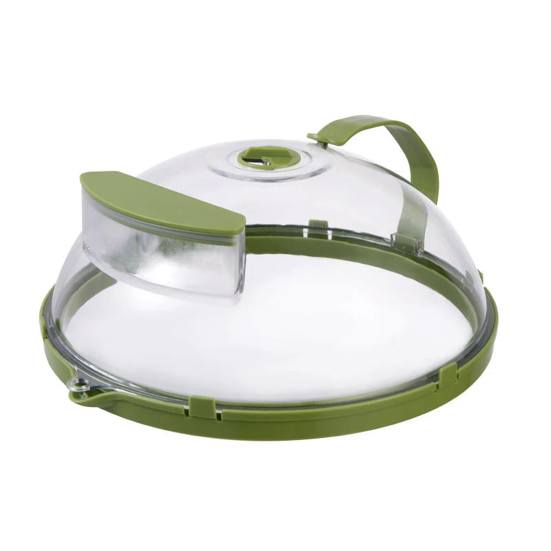Clear Microwave Splatter Cover with Water Steamer and Handle
