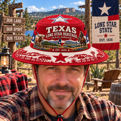 🤠⭐ Texas Lone Star Heritage Boonie Hat — Texas Forever, Est. 1836 🇺🇸