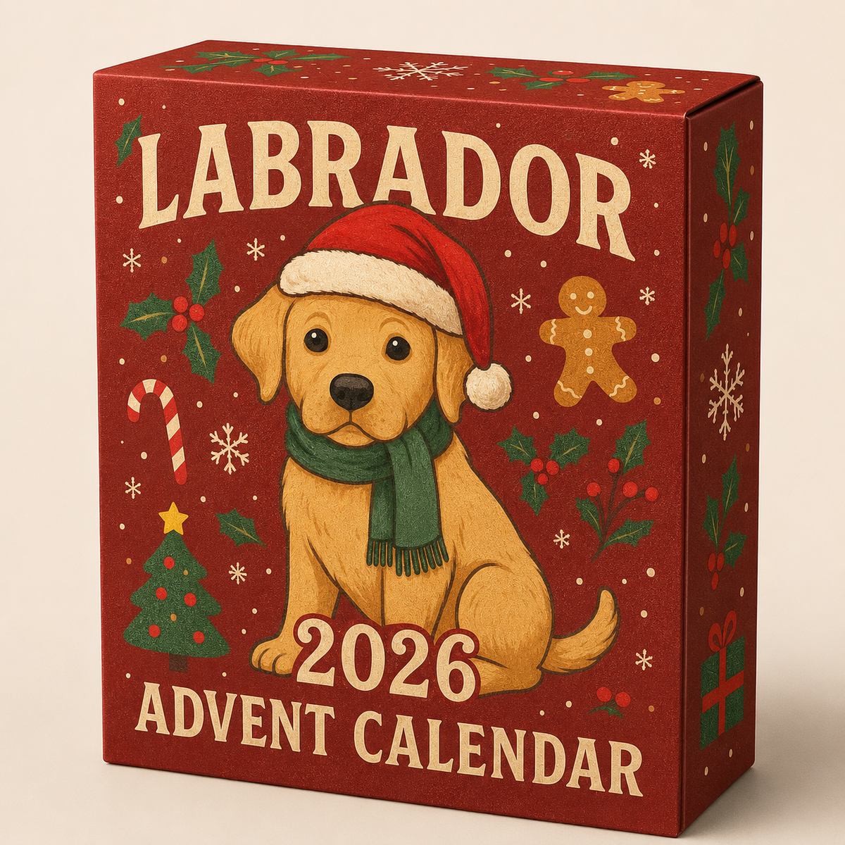Red Labrador 2026 Advent Calendar presentation box