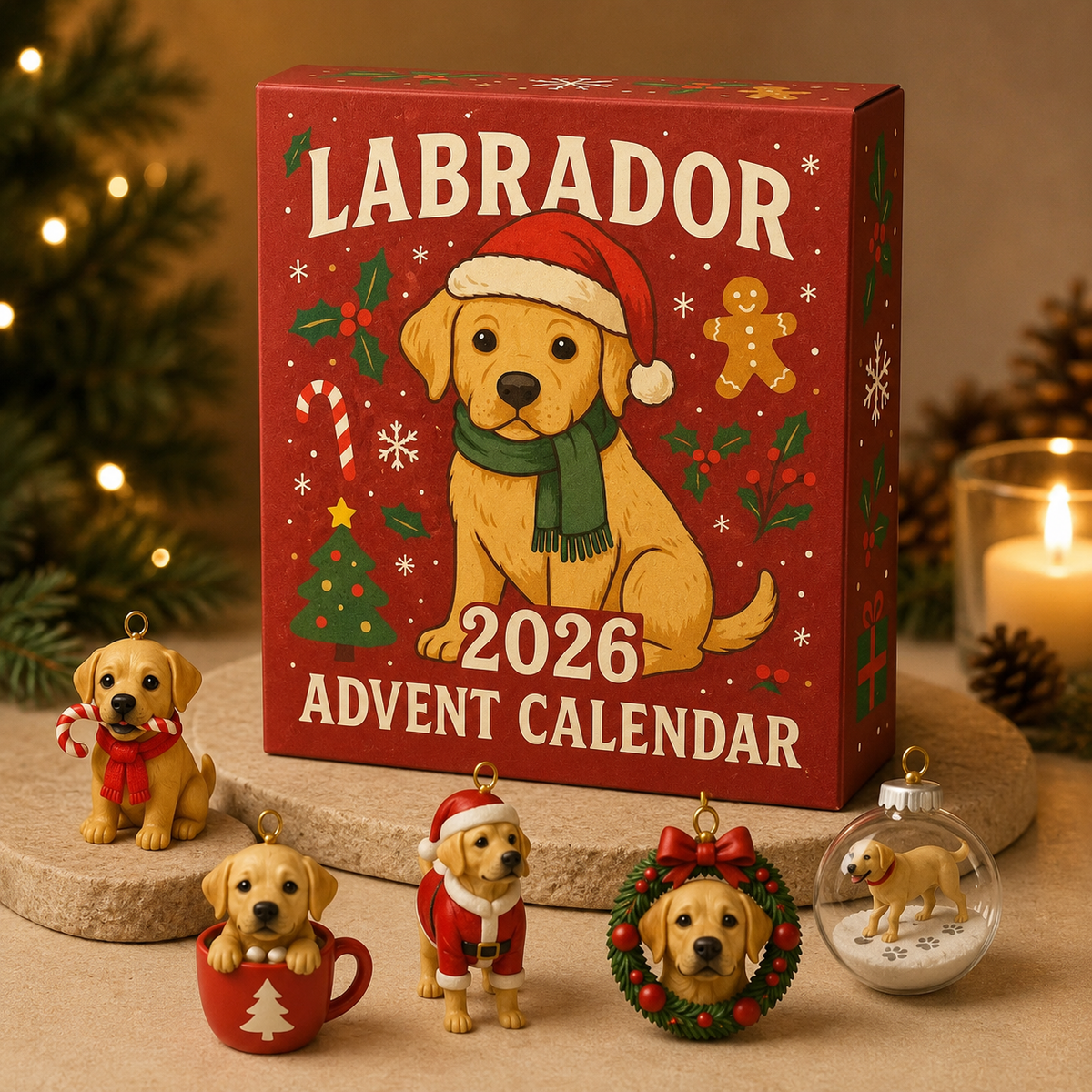 Labrador 2026 Advent Calendar with festive collectible surprises