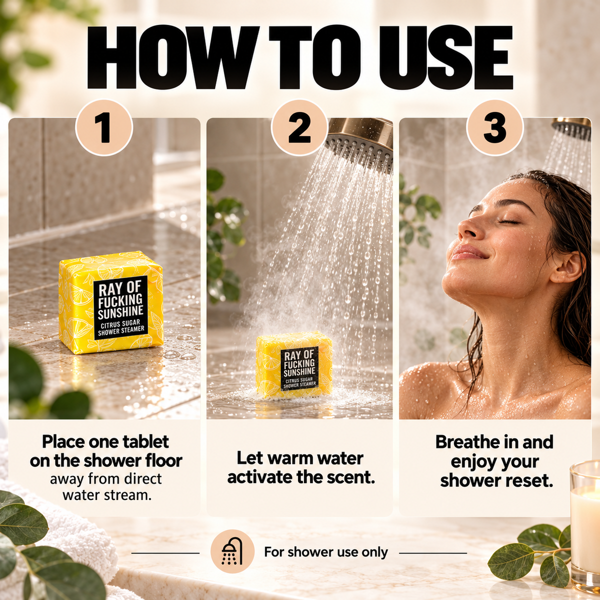 ✨Bad Day Shower Steamers Gift Set – 8 Scented Self-Care Shower Tablets