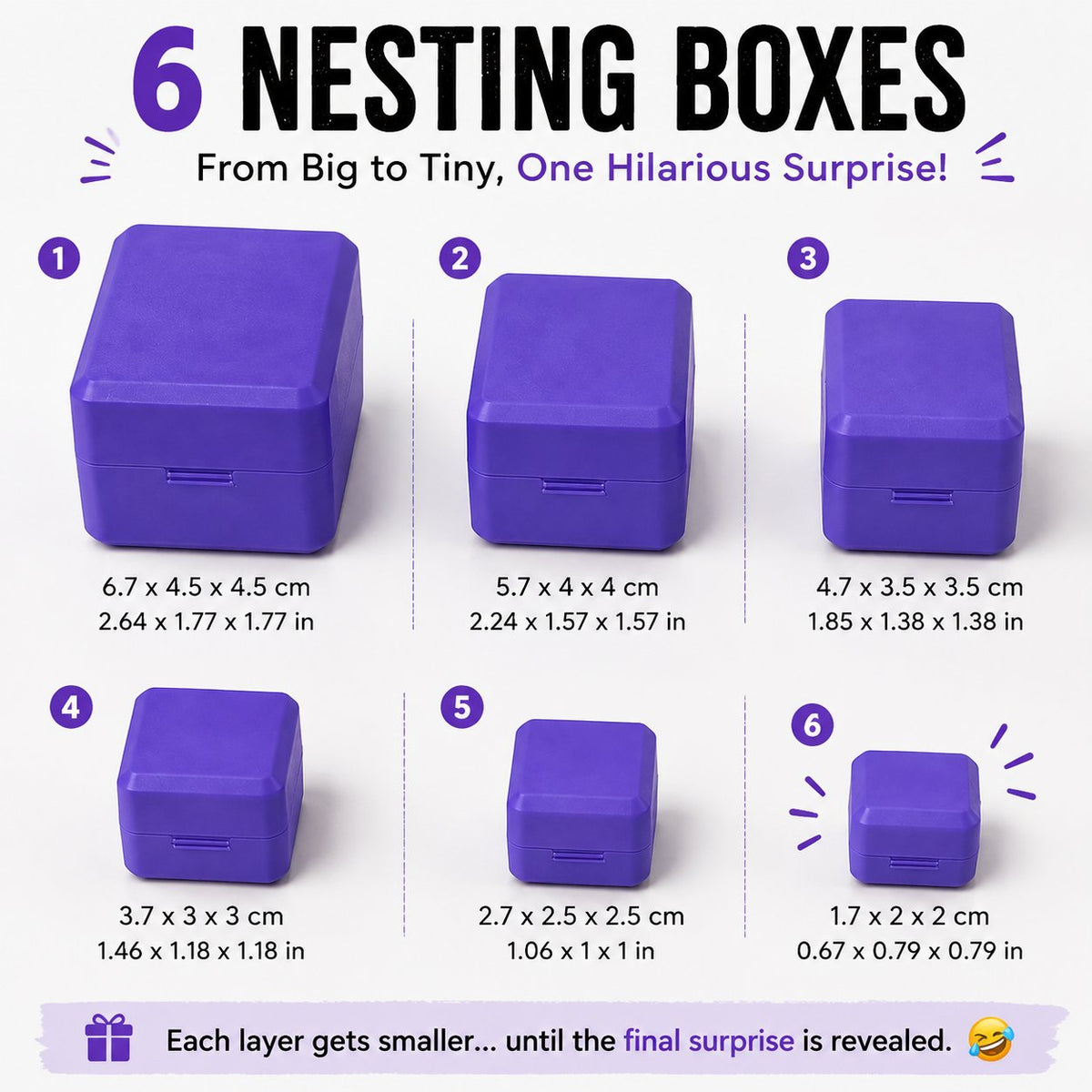 🎁 Multi-Layer Nesting Surprise Gift Box – 6 Layers Of Pure Prank Fun 😂🖕