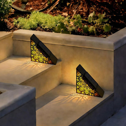 Metal Solar Step Lights Outdoor Waterproof IP65 for Stairs Steps Deck Patio Yard Garden