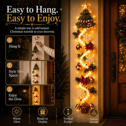 🎄 Christmas Magic Glowing Door Hanger – Light Up Your Door for the Holidays