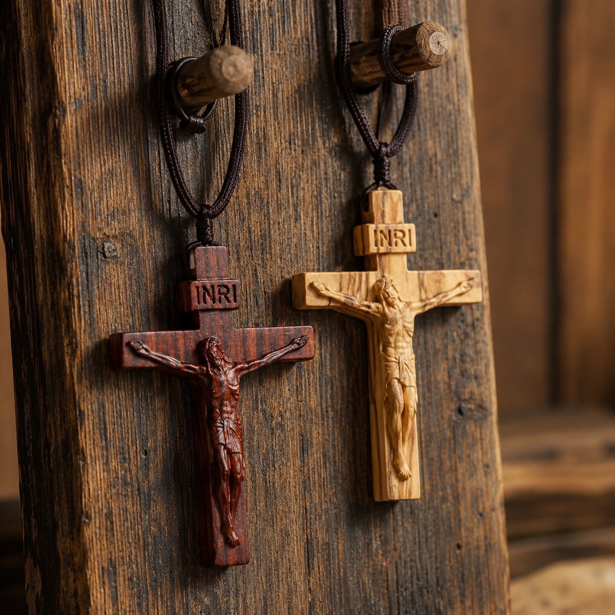 ✝️ Handmade Wooden Jesus Cross Necklace (𝐃𝐚𝐧𝐢𝐞𝐥 𝐁𝐫𝐨𝐨𝐤𝐬 𝐇𝐚𝐧𝐝𝐦𝐚𝐝𝐞®)