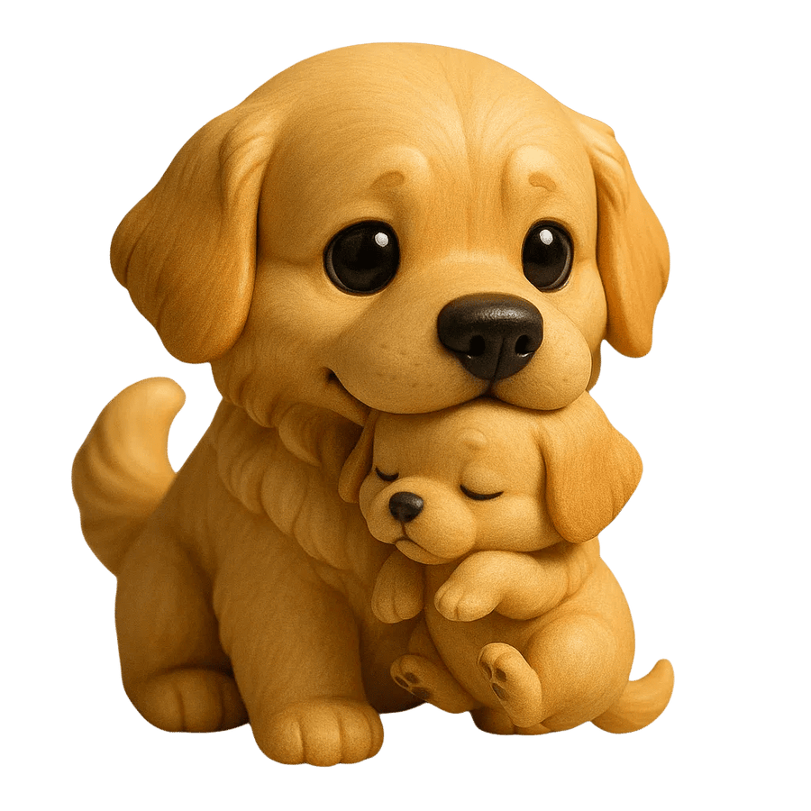 Golden Retriever cuddle character