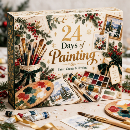 🎄 24 Days of Painting Advent Calendar – Christmas DIY Art Kit 🎨✨