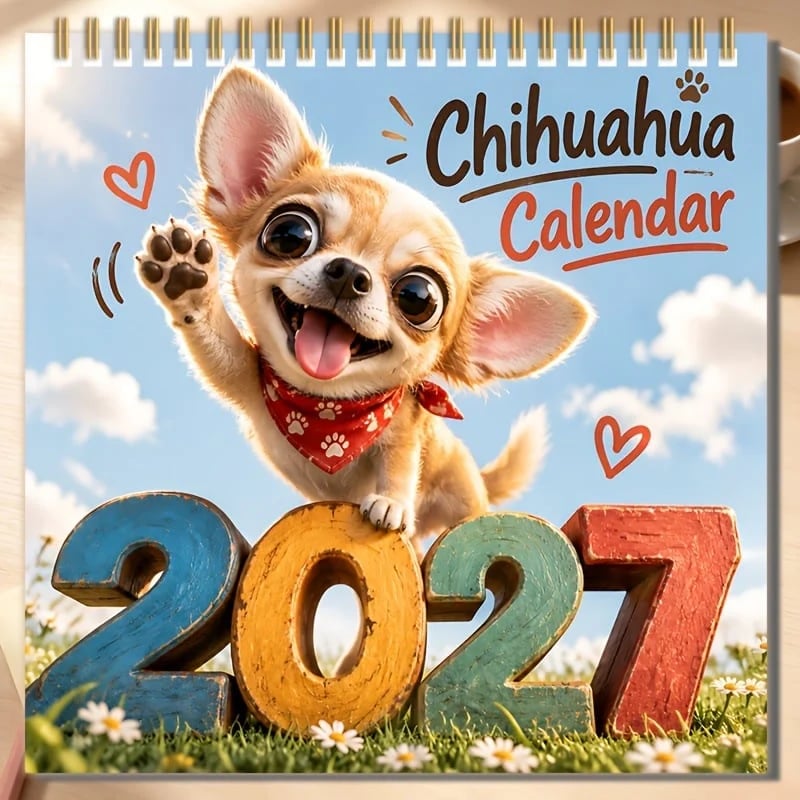🐕2027 New Chihuahua Wall Calendar🔥