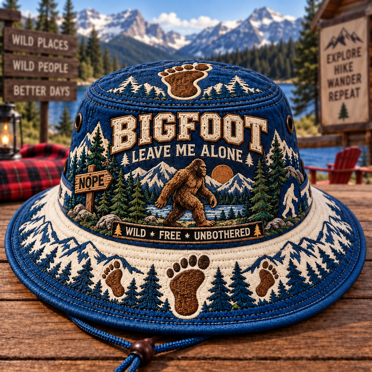 Blue Bigfoot boonie hat