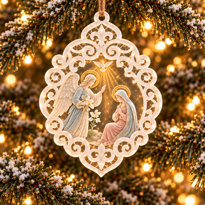 ✝️👼6-Piece Nativity Christmas Ornaments – Holy Family, Three Wise Men & Angels