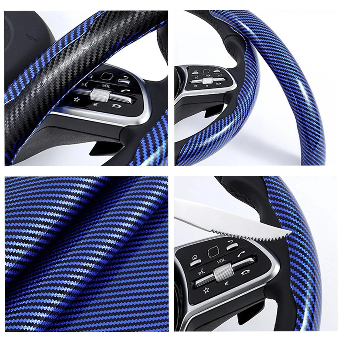 🎉Non-Slip Half Cover Car Steering Wheel Protector | Easy Clip On Installation