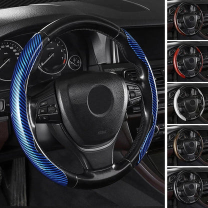 🎉Non-Slip Half Cover Car Steering Wheel Protector | Easy Clip On Installation